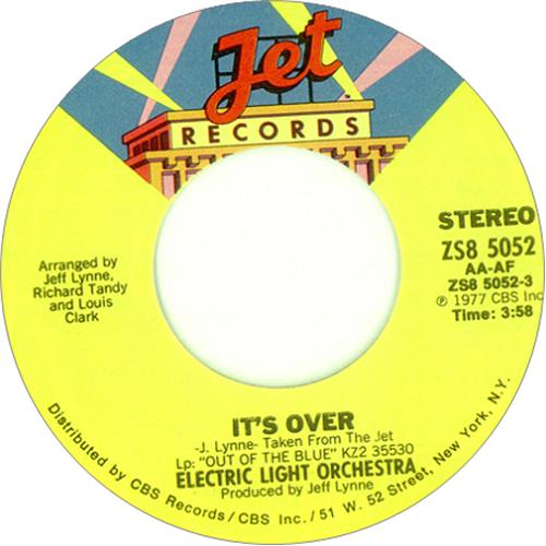 Electric Light Orchestra It's Over 7" vinyl single (7 inch record / 45) US ELO07IT421176