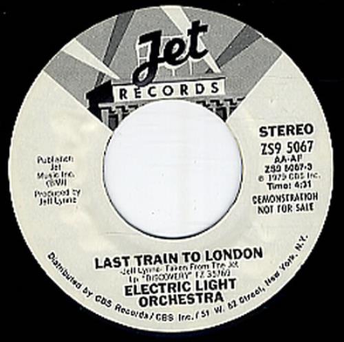 Electric Light Orchestra Last Train To London 7" vinyl single (7 inch record / 45) US ELO07LA347709