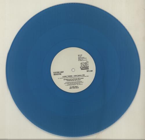 Electric Light Orchestra Livin' Thing - Blue Vinyl 12" vinyl single (12 inch record / Maxi-single) US ELO12LI267359