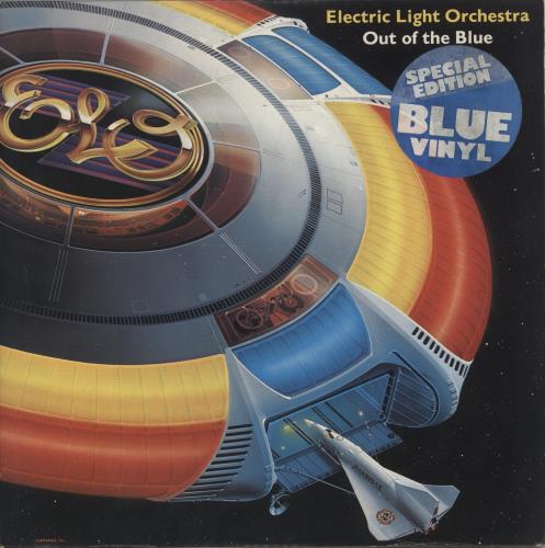 Electric Light Orchestra Out Of The Blue - Blue Vinyl - Complete - Stickered Sleeve - VG 2-LP vinyl record set (Double LP Album) UK ELO2LOU879537