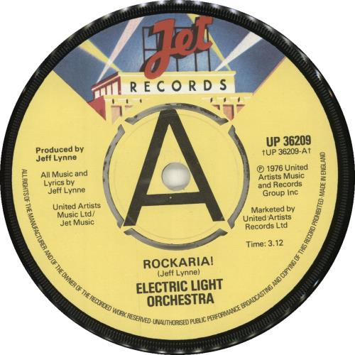 Electric Light Orchestra Rockaria! 7" vinyl single (7 inch record / 45) UK ELO07RO115217