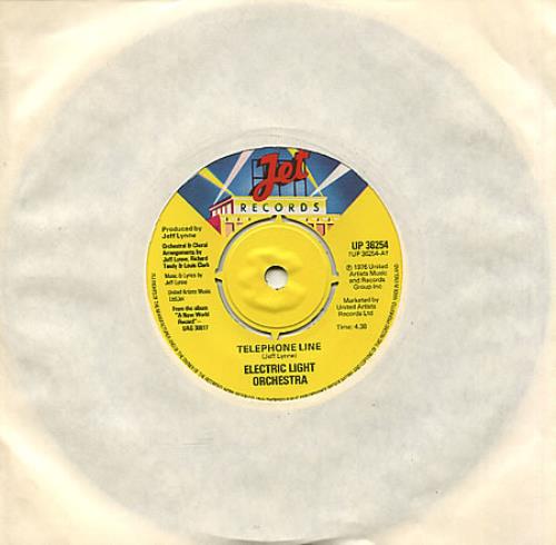 Electric Light Orchestra Telephone Line 7" vinyl single (7 inch record / 45) UK ELO07TE242424