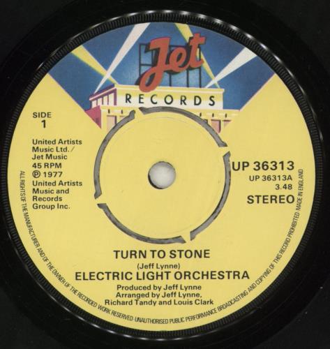 Electric Light Orchestra Turn To Stone 7" vinyl single (7 inch record / 45) UK ELO07TU77959