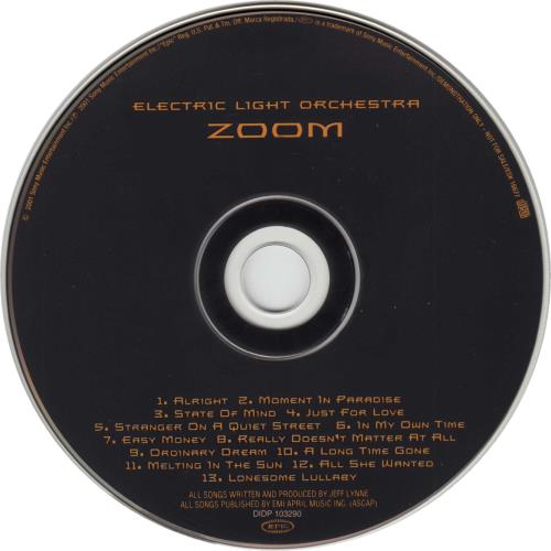 Electric Light Orchestra Zoom CD album (CDLP) US ELOCDZO183500