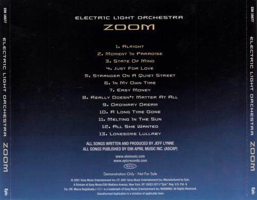 Electric Light Orchestra Zoom CD album (CDLP) US ELOCDZO183500