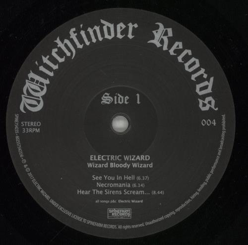 Electric Wizard Wizard Bloody Wizard vinyl LP album (LP record) UK I6HLPWI873288