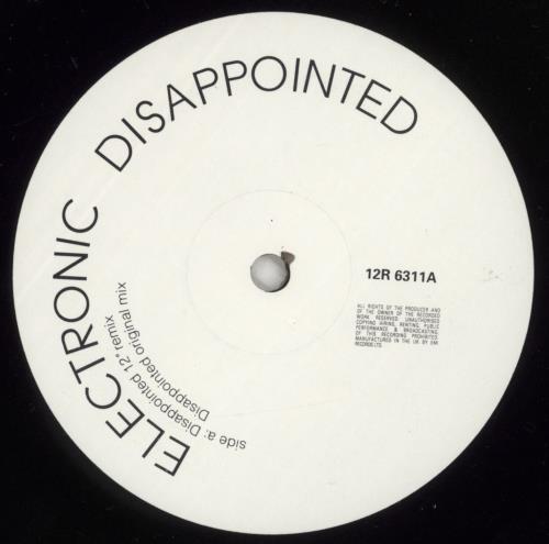 Electronic Disappointed 12" vinyl single (12 inch record / Maxi-single) UK ELE12DI80756