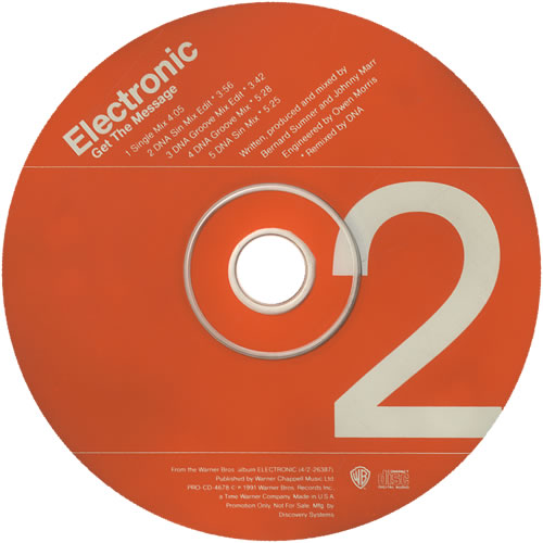 Electronic Get The Message CD single (CD5 / 5") US ELEC5GE02206
