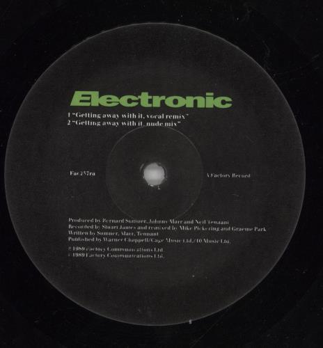 Electronic Getting Away With It (Electromix) 12" vinyl single (12 inch record / Maxi-single) UK ELE12GE04319