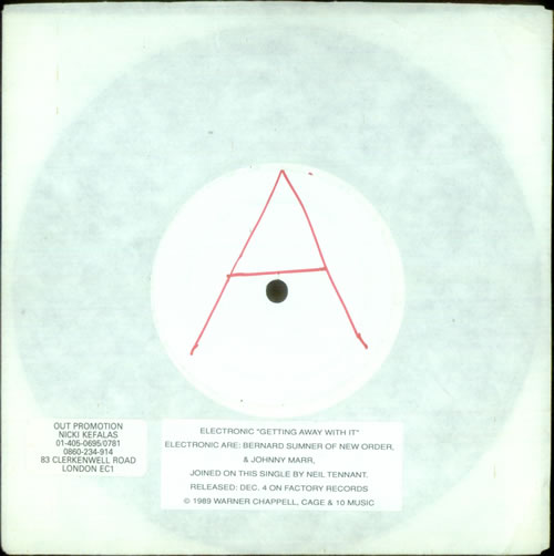 Electronic Getting Away With It - Test Pressing 7" vinyl single (7 inch record / 45) UK ELE07GE04308