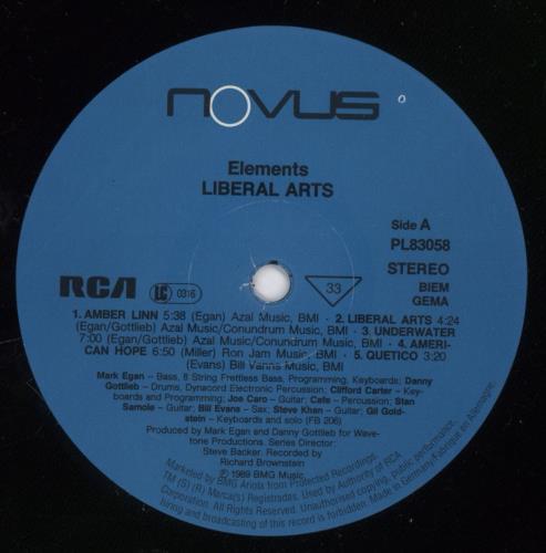 Elements Liberal Arts vinyl LP album (LP record) German F6HLPLI891625