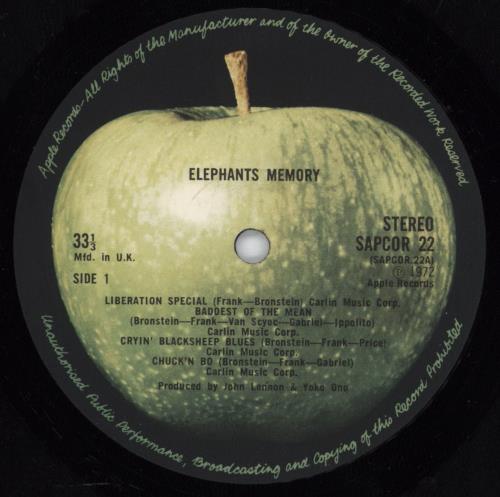 Elephant's Memory Elephant's Memory + Inner - VG vinyl LP album (LP record) UK EPMLPEL804981