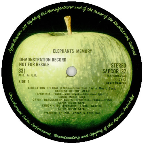 Elephant's Memory Elephant's Memory Demo Copy UK Promo vinyl LP album