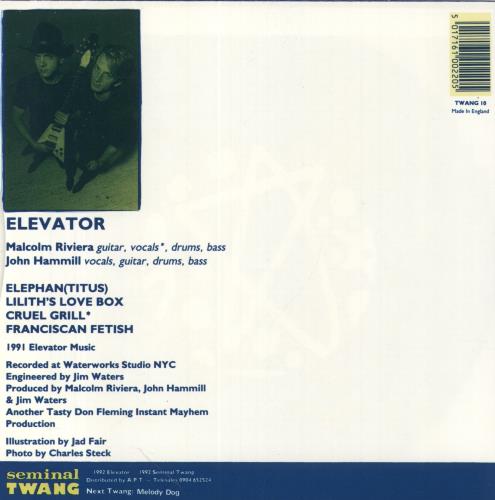 Elevator Elephan(titus) 7" vinyl single (7 inch record / 45) UK EOH07EL509494