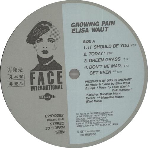 Elisa Waut Growing Pain + Obi vinyl LP album (LP record) Japanese ECQLPGR709289