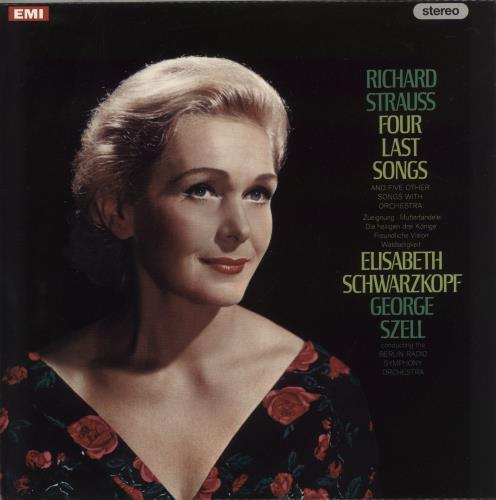 Elisabeth Schwarzkopf Richard Strauss: Four Last Songs - 180 Gram Vinyl vinyl LP album (LP record) UK EOMLPRI880463