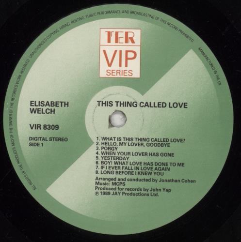 Elisabeth Welch This Thing Called Love vinyl LP album (LP record) UK F8YLPTH619605