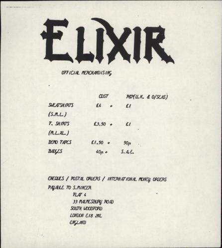 Elixir Treachery [Ride Like The Wind] + Picture Sleeve & Insert 7" vinyl single (7 inch record / 45) UK IXI07TR91572