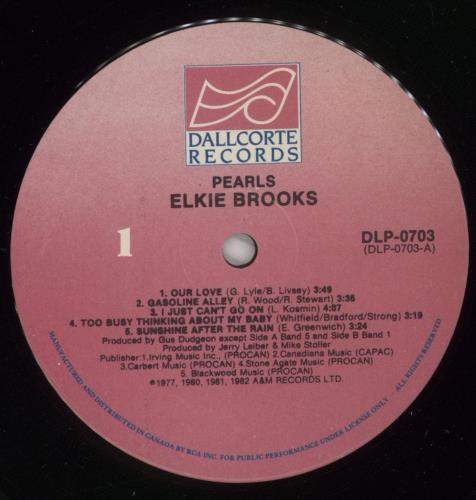 Elkie Brooks Pearls vinyl LP album (LP record) Canadian EKBLPPE879975