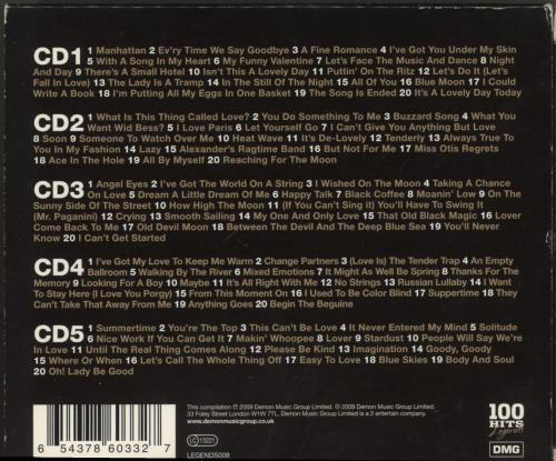 Ella Fitzgerald 100 Hits Legends 5-CD album set UK EFZ5CHI869946