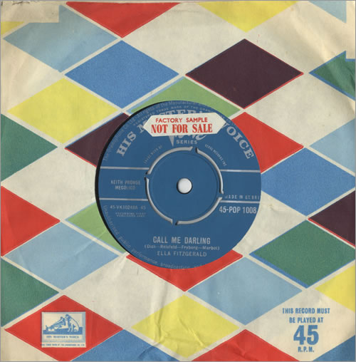 Ella Fitzgerald Call Me Darling - Factory Sample 7" vinyl single (7 inch record / 45) UK EFZ07CA519903