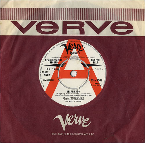 Ella Fitzgerald Desafinado 7" vinyl single (7 inch record / 45) UK EFZ07DE480028