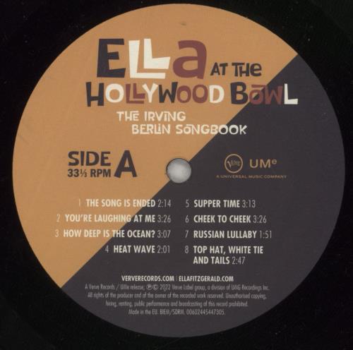 Ella Fitzgerald Ella at the Hollywood Bowl: The Irving Berlin Songbook - Opened shrink vinyl LP album (LP record) US EFZLPEL875931