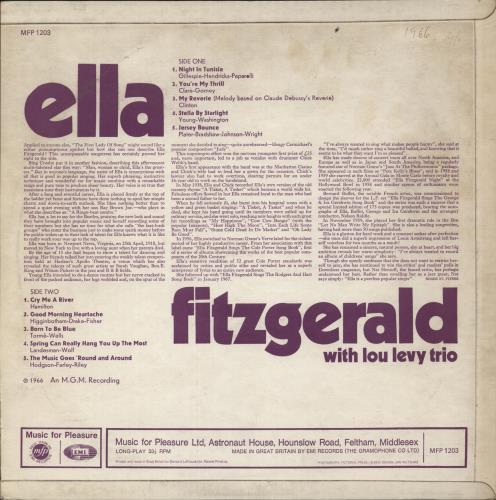 Ella Fitzgerald Ella Fitzgerald vinyl LP album (LP record) UK EFZLPEL410635