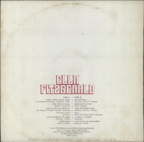 Ella Fitzgerald Ella Fitzgerald vinyl LP album (LP record) Spanish EFZLPEL860042
