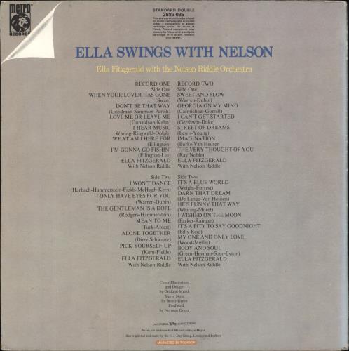 Ella Fitzgerald Ella Swings With Nelson 2-LP vinyl record set (Double LP Album) UK EFZ2LEL456263
