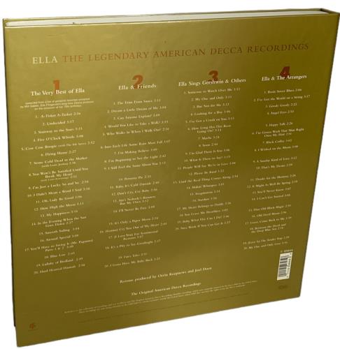 Ella Fitzgerald Ella: The Legendary American Decca Recordings - Gold Discs CD Album Box Set UK EFZDXEL824884