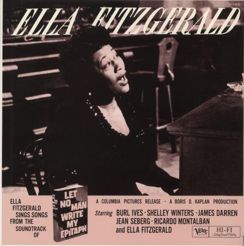 Ella Fitzgerald Let No Man Write My Epitaph - 200gm Vinyl 2-LP vinyl record set (Double LP Album) US EFZ2LLE868677