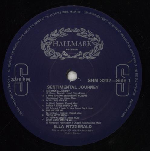 Ella Fitzgerald Sentimental Journey vinyl LP album (LP record) UK EFZLPSE554559