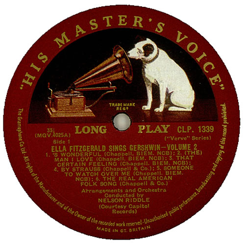 Ella Fitzgerald Sings Gershwin Vol. Two vinyl LP album (LP record) UK EFZLPSI450010