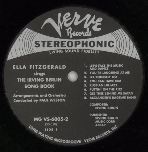 Ella Fitzgerald Sings The Irving Berlin Songbook - 180gm Vinyl 2-LP vinyl record set (Double LP Album) German EFZ2LSI869404