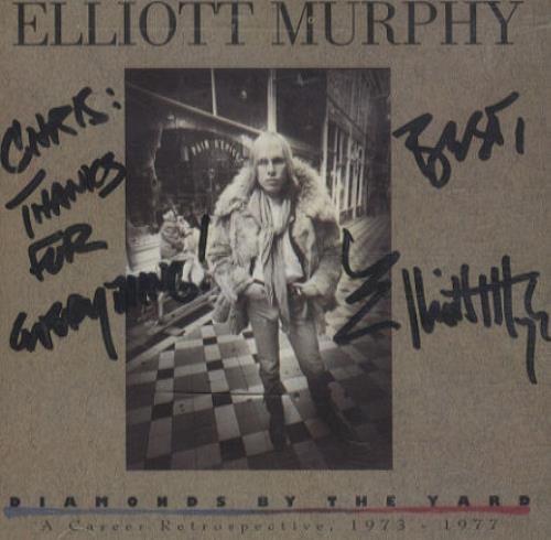 Elliott Murphy Diamonds By The Yard - Autographed CD album (CDLP) US EM9CDDI444086