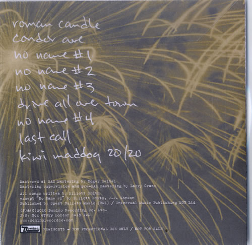 Elliott Smith Roman Candle CD-R acetate UK ELTCRRO595503
