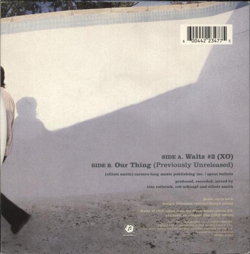 Elliott Smith Waltz #2 7" vinyl single (7 inch record / 45) UK ELT07WA135336