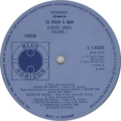 Elmore James To Know A Man 2-LP vinyl record set (Double LP Album) UK EMJ2LTO400120