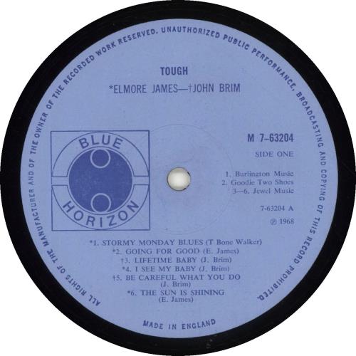 Elmore James / John Brim「Tough」：LPレコード ELMORE JAMES / JOHN BRIM-Tough (UK Orig.MONO LP/CS) : TIME BOMB