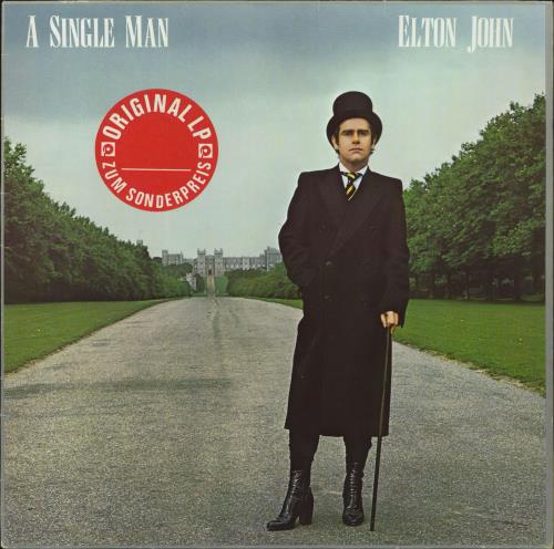 Elton John A Single Man - hypestickered vinyl LP album (LP record) German JOHLPAS804743