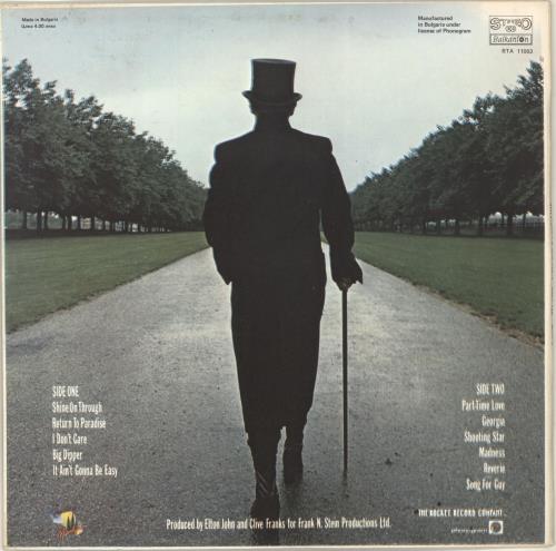 Elton John A Single Man vinyl LP album (LP record) Bulgarian JOHLPAS702726