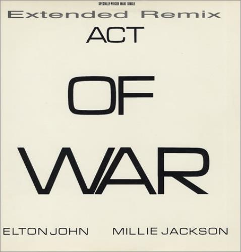Elton John Act Of War 12" vinyl single (12 inch record / Maxi-single) US JOH12AC100594
