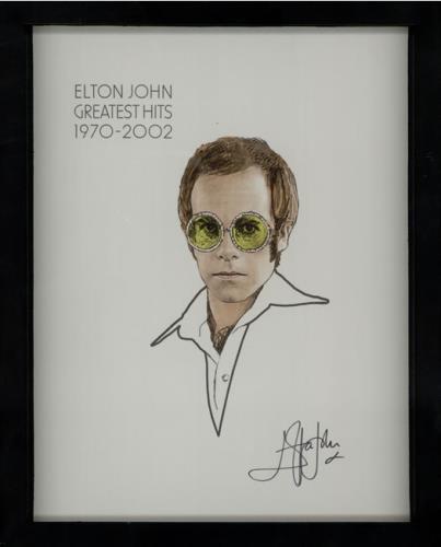 Elton John Autographed And Framed Lithograph memorabilia US JOHMMAU484989