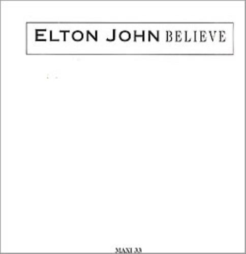 Elton John Believe 12" vinyl single (12 inch record / Maxi-single) French JOH12BE110381