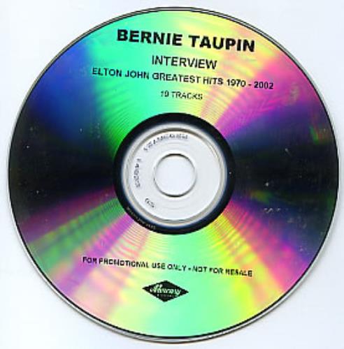 Elton John Bernie Taupin Interview CD-R acetate UK JOHCRBE244290