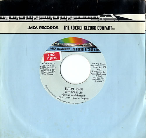 Elton John Bite Your Lip - Sample 7" vinyl single (7 inch record / 45) US JOH07BI624025