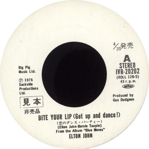 Elton John Bite Your Lip 7" vinyl single (7 inch record / 45) Japanese JOH07BI723358
