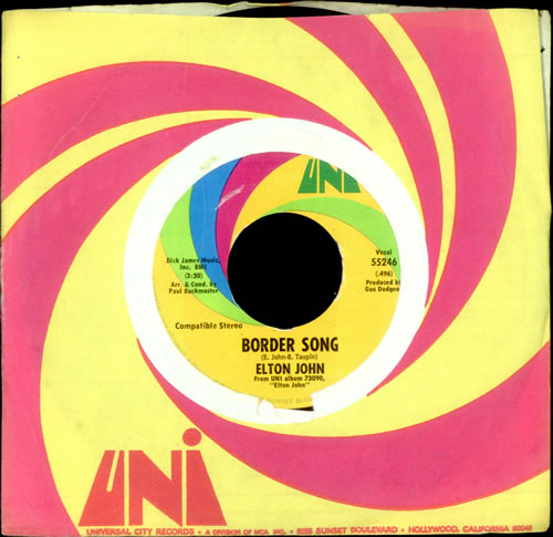 Elton John Border Song 7" vinyl single (7 inch record / 45) US JOH07BO498422