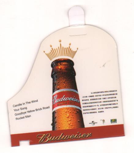 Elton John Budweiser True Music Presents - Shaped Picture Disc CD CD single (CD5 / 5") Chinese JOHC5BU673929